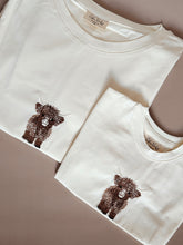 Load image into Gallery viewer, Highland Cow Long Sleeve Kids T-shirt