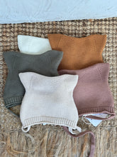 Load image into Gallery viewer, Kitten Baby Hat – Cotton Blend Beanie with Cat Ear Shape