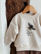 Load image into Gallery viewer, Bee Oversized Baby Sweatshirt – Soft, Cozy & Playful