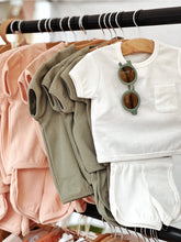 Load image into Gallery viewer, Retro Summer Baby Set – 100% Organic Cotton, T-shirt & Shorts