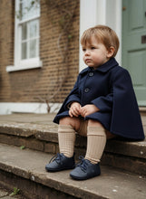 Load image into Gallery viewer, Navy Leather Lace-Up Baby Moccasins | Soft Sole | Genuine Leather