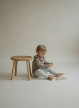 Load image into Gallery viewer, Ribbed Baby Top with Ruffle Neck – Brown