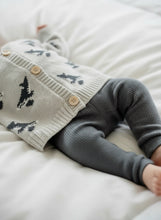 Load image into Gallery viewer, Cotton Knit Baby Cardigan with Whale Pattern