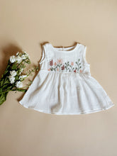 Load image into Gallery viewer, Blossom Baby Dress – Soft Cotton with Delicate Floral Embroidery