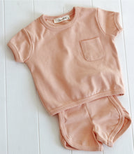 Load image into Gallery viewer, Retro Summer Baby Set – 100% Organic Cotton, T-shirt & Shorts