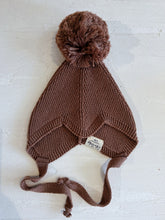 Load image into Gallery viewer, Pompom Baby Bonnet – Cotton Blend Tie-Up Hat with Chin Straps