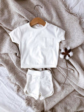 Load image into Gallery viewer, Retro Summer Baby Set – 100% Organic Cotton, T-shirt & Shorts