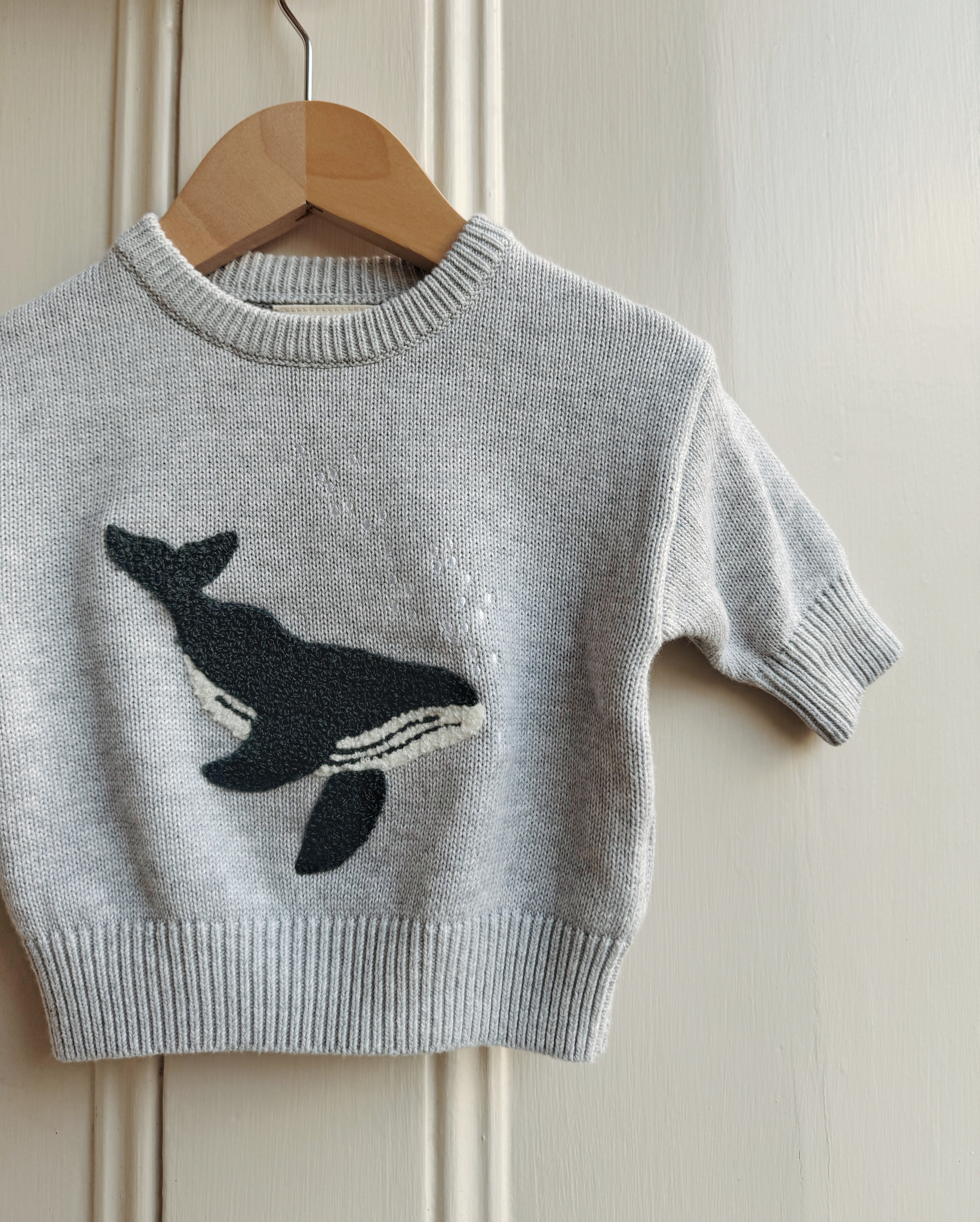Whale Knit Baby Jumper – Soft, Cozy Playful Design