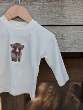 Load image into Gallery viewer, Highland Cow Long Sleeve Kids T-shirt