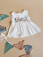 Load image into Gallery viewer, Blossom Baby Dress – Soft Cotton with Delicate Floral Embroidery