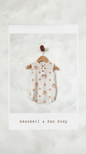 Load image into Gallery viewer, Seashells & Sun Baby Romper – Lightweight Cotton Gauze for Summer