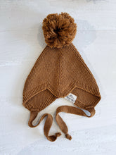 Load image into Gallery viewer, Pompom Baby Bonnet – Cotton Blend Tie-Up Hat with Chin Straps
