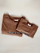 Load image into Gallery viewer, Brown Puppy Embroidered Adult T-shirt – Brushed Cotton Mama & Mini Match