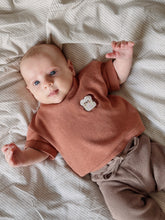 Load image into Gallery viewer, Toast Embroidered Baby & Kids T-shirt – 100% Cotton Knit in Brick Red (0–7Y)