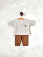 Load image into Gallery viewer, Bunny Face Cotton Baby T-shirt – Soft Flecked Ecru Summer Top