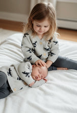 Load image into Gallery viewer, Cotton Knit Baby Cardigan with Whale Pattern