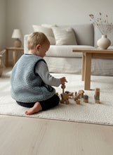 Load image into Gallery viewer, Oversized Sherpa Baby Gilet – Light Blue