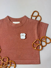 Load image into Gallery viewer, flat lay of toast embroidered t-shirt on soft background – breathable summer tee