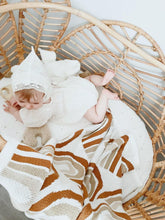 Load image into Gallery viewer, Knitted Rainbow Baby Blanket – All-Over Rainbow Pattern (100x120 cm)