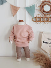 Load image into Gallery viewer, Pink Oversized Baby Sweatshirt – Cotton with Sunset Embroidery