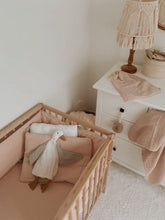 Load image into Gallery viewer, goose baby comforter inside crib – soft newborn setting
