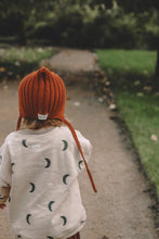 Load image into Gallery viewer, Knitted Pixie Baby Hat – Cotton Blend Tie-Up Bonnet