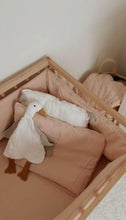 Load image into Gallery viewer, natural cotton goose comforter styled in baby’s sleeping area