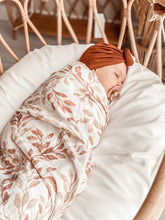 Load image into Gallery viewer, Organic Muslin & Bamboo Baby Swaddle – Floral Watercolour Print (120x120 cm)
