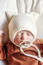 Load image into Gallery viewer, Kitten Baby Hat – Cotton Blend Beanie with Cat Ear Shape