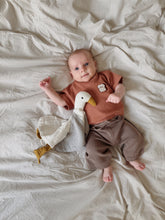 Load image into Gallery viewer, Toast Embroidered Baby &amp; Kids T-shirt – 100% Cotton Knit in Brick Red (0–7Y)
