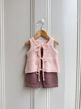 Load image into Gallery viewer, Reversible Summer Knit Baby Top – Soft Pink | 100% Cotton
