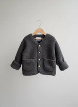 Load image into Gallery viewer, Oversized Sherpa Baby &amp; Toddler Coat – Dark Grey
