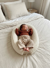 Load image into Gallery viewer, Cotton Ribbed Baby Top with Shoulder Buttons – Navy, Khaki, Rust, Brown, Grey
