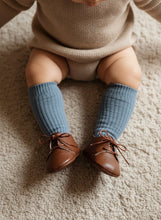 Load image into Gallery viewer, Tan Leather Lace-Up Baby Moccasins | First Walkers | 100% Leather

