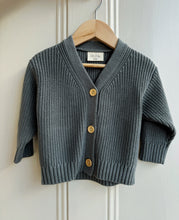 Load image into Gallery viewer, Knit Baby Cardigan Dark Green
