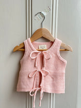 Load image into Gallery viewer, Reversible Summer Knit Baby Top – Soft Pink | 100% Cotton
