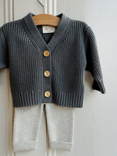 Load image into Gallery viewer, Knit Baby Cardigan Dark Green
