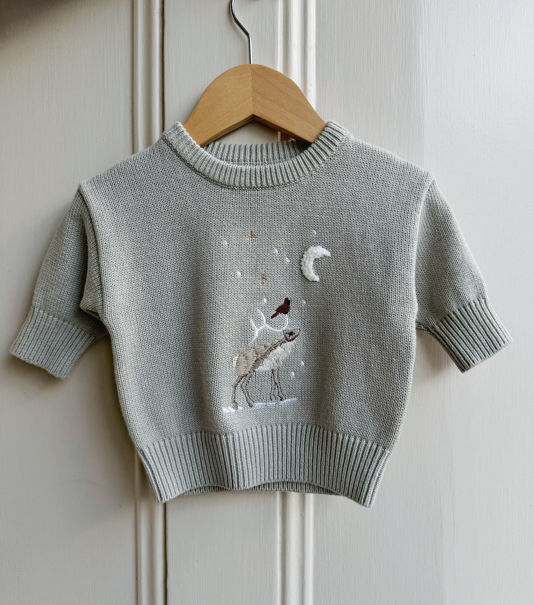 Deer Knit Baby Jumper