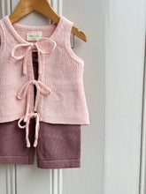 Load image into Gallery viewer, Reversible Summer Knit Baby Top – Soft Pink | 100% Cotton
