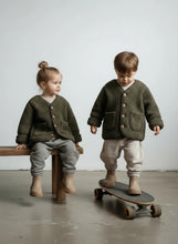 Load image into Gallery viewer, Oversized Sherpa Baby &amp; Toddler Coat – Khaki
