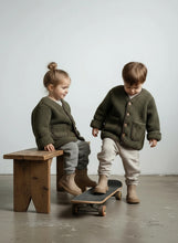 Load image into Gallery viewer, Oversized Sherpa Baby &amp; Toddler Coat – Khaki
