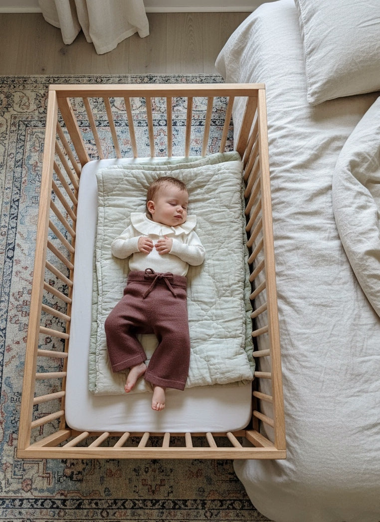 Ribbed Baby Top with Ruffle Neck – Off-White