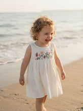Load image into Gallery viewer, Blossom Baby Dress – Soft Cotton with Delicate Floral Embroidery
