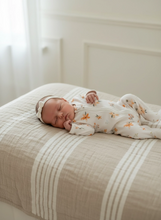Load image into Gallery viewer, Floral Organic Baby Sleepsuit
