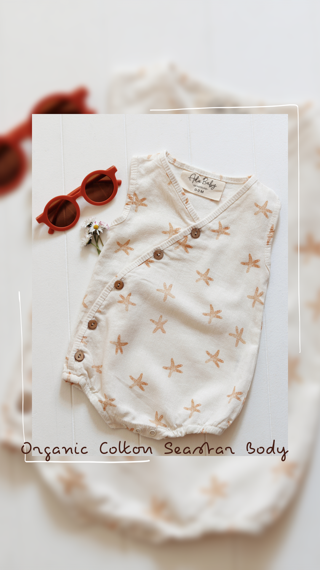 Organic Cotton Baby Romper – Soft, Lightweight Summer Outfit Ada